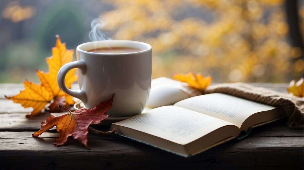 reading, cozy, coffee